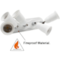 Miniatyrbillede 3 af 5: 5 i 1 E26 / E27 Sockel Splitter Adapter