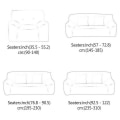 Miniatyrbillede 5 af 5: Sofaovertræk til sofa, strækbart elastisk stof, beskyttelse til divan