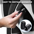 Miniatyrbilde 3 av 5: Bildekkventilhetter, støvdeksel for bil for Audi A1 A3 RS3 A4 A5 A6 A7 RS7 A8 Q3 Q5 Q