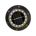Miniatyrbillede 1 af 3: 2 stk. solgulvlamper 16 LED-lamper hvidt lys sort
