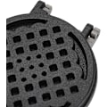 Miniatyrbillede 2 af 9: Vaffeljern Dobbeltsidet Vaffelbagepande Non-Stick Komfurtop Vaffeljern Bageudstyr med Aftageligt Håndtag til Vaffler Sandwich Toaster