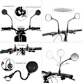 Miniatyrbilde 3 av 5: Sett med 2 sykkelbackspeil for styre, retro sykkelstyrespeil 360° justerbar, elektrisk scooterbackspeil, backspeilbriller for Mo