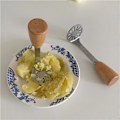 Miniatyrbilde 2 av 6: 2 x tr?handtag masher f?rtjockad rostfritt st?l k?ksredskap