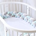 Pikkukuva 1 / 5: Cot Bumper 4 Weave Baby Cushion Snake Braided Bumper Velvet #1