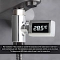 Miniatyrbillede 2 af 5: LED brusehoved termometer hurtigt vandbad temperatur