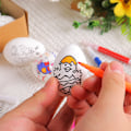 Miniatyrbild 3 av 10: 4 set påskägg DIY handmålade ägg, tecknade kaninägg barn handgjorda handgjorda gåvor
