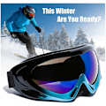 Miniatyrbillede 4 af 4: Professionelle skibriller UV400 beskyttelse snecykel, sort