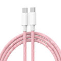 Miniatyrbild 1 av 7: Ny 2024 synkkabel 60w Pd flätad typ c till typ c kabel för apple 15 14 1m snabbladdning dataöverföringslinje 1 meter 4
