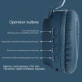 Pikkukuva 3 / 5: Langattomat Bluetooth 5.0 kissanhäntäkuulokkeet mikrofonilla sininen2