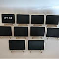 Miniatyrbild 1 av 4: 10-pack Mini Tavelskyltar med Stativ, Små Rektangulära Tavelskyltar, Träplatskort för Bröllop, Födelsedagsfest