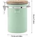 Miniatyrbilde 6 av 8: (Beige) Kaffe Pulver Lufttett Boks Spiskammer Oppbevaring Hyller Til Å Gå Beholdere Med Lokk Lufttette Matbeholdere Kaffe Bønnebeholder