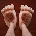 Miniatyrbild 3 av 4: Unisex vuxna hobbit-tofflor halvplushy tofflor