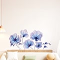 Miniatyrbillede 1 af 5: Blå Blomstrende Blomster Vægklistermærker Soveværelse Stue TV Baggrund Hjem Indretning