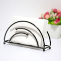 Miniatyrbillede 7 af 7: (Sort) Metal Serviet Holder Oprejst Moderne Serviet Holder til Bar Restaurant Bordplade