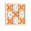 Miniatyrbild 1 av 4: Barnens Träleksak (Orange Vit) Mini Schackspel Interaktion 3D Pussel Hjärnträning Tidig Inlärning Edu