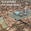 Miniatyrbild 5 av 5: 1 st Militärgrön Campingbord för Utomhus, Bärbar Vikbar Skrivbord, Stark Last, Ultralätt Aluminium
