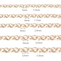 Miniatyrbillede 2 af 4: 10x3,3mm - 5m guld aluminium kantkæde krydskæder led kabel O-formede kæder halskæde kædeled sølv