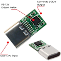 Miniatyrbild 6 av 7: USB-C till DC 12V adapter (5,5x2,1 mm), USB 3.1 typ C-anslutning till