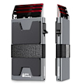 Miniatyrbild 1 av 7: Smal Plånbok i Aluminium för Män, Hållbar Utbyggbar Bakplatta, RFID-Blockering Minimalistisk Metall Pop Up Plånbok, Rymmer 14 Kort