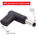 Miniatyrbild 2 av 7: USB-C till DC 12V adapter (5,5x2,1 mm), USB 3.1 typ C-anslutning till