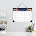 Miniatyrbild 2 av 4: (Lila blommor) Tjock papperskalender 18 månader vägghängande 2024