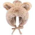 Miniatyrbillede 1 af 5: (Khaki) Søde ræveørehat til kvinder - Pelsforet varm strikket trapperhat - Beanie - Løs hæklet hat - Vinterhat