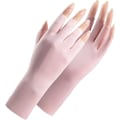 Miniatyrbillede 3 af 8: (Pink og sort) 2 par fingerløse handsker til kvinder, sommer UV-beskyttelseshandsker, kølige is-silkehandsker