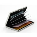 Pikkukuva 6 / 6: Card holder with compartment - Protects RFID - metal - wallet - Black Black