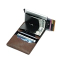 Pikkukuva 3 / 6: Pop Up Smart card holder pushes forward 8 Cards RFID-NFC Safe!! Brown