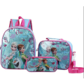 Miniatyrbild 6 av 7: Blå- Frozen Ryggsäck Skolväska 3 Pack födelsedagspresent Blå