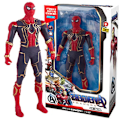 Miniatyrbillede 11 af 11: 17 cm Marvel Spiderman Model Anime Action Figurer Spider-man Captainironman Lysende børnelegetøj Dekorationsdukker Gaver Spider man