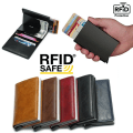 Miniatyrbild 1 av 9: PopUp Smart korthållare skjuter Fram 8st Kort RFID-NFC Säker Blue Mörkblå Utan Knapp