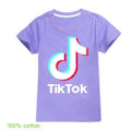 Pikkukuva 2 / 8: Tik-Tok teini fasion T-paita Lyhythihainen LightPink Mörkrosa 170