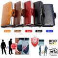 Pikkukuva 2 / 11: Card case Anti-theft with signal blocking RFID- Leather 5 Colors Black Svart PU Läder 12 kort