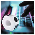 Miniatyrbillede 7 af 9: Fidget Rings Toys Pop it Cube Vit+ Svart