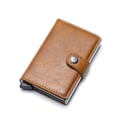 Pikkukuva 8 / 11: Smart RFID Skydd Plånbok Korthållare 5st Kort Äkta Läder 5färger Brown