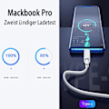Miniatyrbillede 4 af 7: 2M 60W 3A Hurtigopladningskabel USB-C til USB-C Type C PD - Hvid