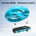 Miniatyrbillede 3 af 11: 2 stk. racerratcontroller til Nintendo Switch 2 & Switch OLED-model Joy-Con Mario Kart 8 Deluxe ABS til materialehåndtag white and blue