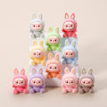 Pikkukuva 7 / 11: Labubu Macaron kynitty mini-nukkeverholaatikko karkkiväri käsintehty malli pöytäkone hieno koristeellinen salaperäinen laatikko oheislahjat 1 set 10 pcs