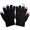 Miniatyrbillede 3 af 9: Roblox Svarta Stickade Handskar Med Touch Funktion Touchhandske Black Model 4