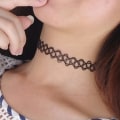 Pikkukuva 2 / 5: 1 kpl musta kalastuslinja Choker Tattoo kaulakoru Pearl