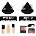 Miniatyrbillede 2 af 7: 3-pak Black Triangular Powder Puff Vaskbare makeup-svampe