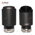 Miniatyrbillede 2 af 11: EPLUS Bil Matte Kulfiber Lyddæmper Tip Udstødningssystem Rør Lyddæmpere Dyse Universal Lige Rustfrit Stål Sort Til Akrapovic 63mm-114mm