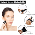 Miniatyrbillede 4 af 7: 3-pak Black Triangular Powder Puff Vaskbare makeup-svampe