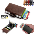 Pikkukuva 4 / 11: Card case Anti-theft with signal blocking RFID- Leather 5 Colors Black Svart PU Läder 12 kort