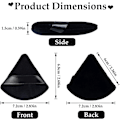 Miniatyrbillede 3 af 7: 3-pak Black Triangular Powder Puff Vaskbare makeup-svampe