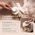 Miniatyrbillede 2 af 9: Selvrensende Slicker Brush til hunde og katte fjerner underulden Pink