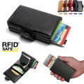 Pikkukuva 1 / 11: Card case Anti-theft with signal blocking RFID- Leather 5 Colors Black Svart PU Läder 12 kort