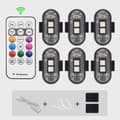 RGB LED-skootterin strobovalot langattomat pyörän vilkkuvalot sijainnin varoitustarvikkeet 6PCS