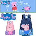 Pikkukuva 1 / 5: Greta Gris Peppa Pig  skolväska ryggsäck 2st Färger Blue Blå